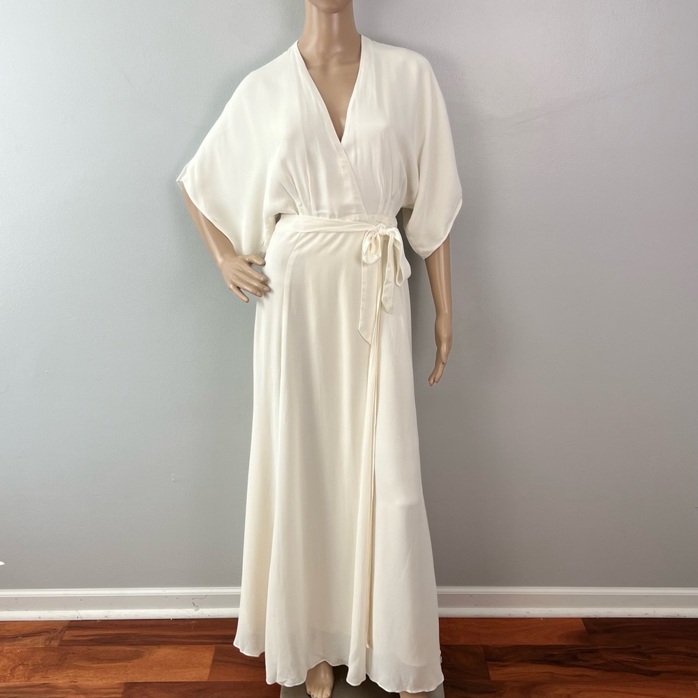 NEW REFORMATION IVORY WRAP MAXI DRESS - Picture 2 of 10